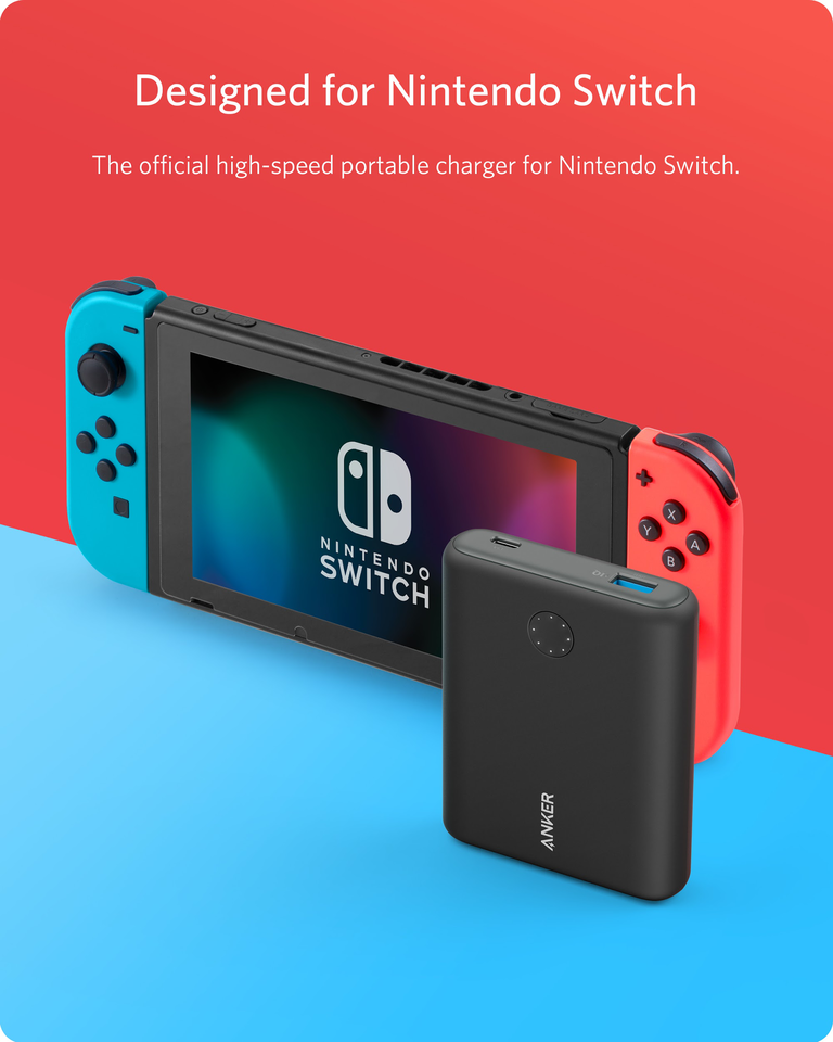 Anker PowerCore 13400 Nintendo Switch Edition - Black