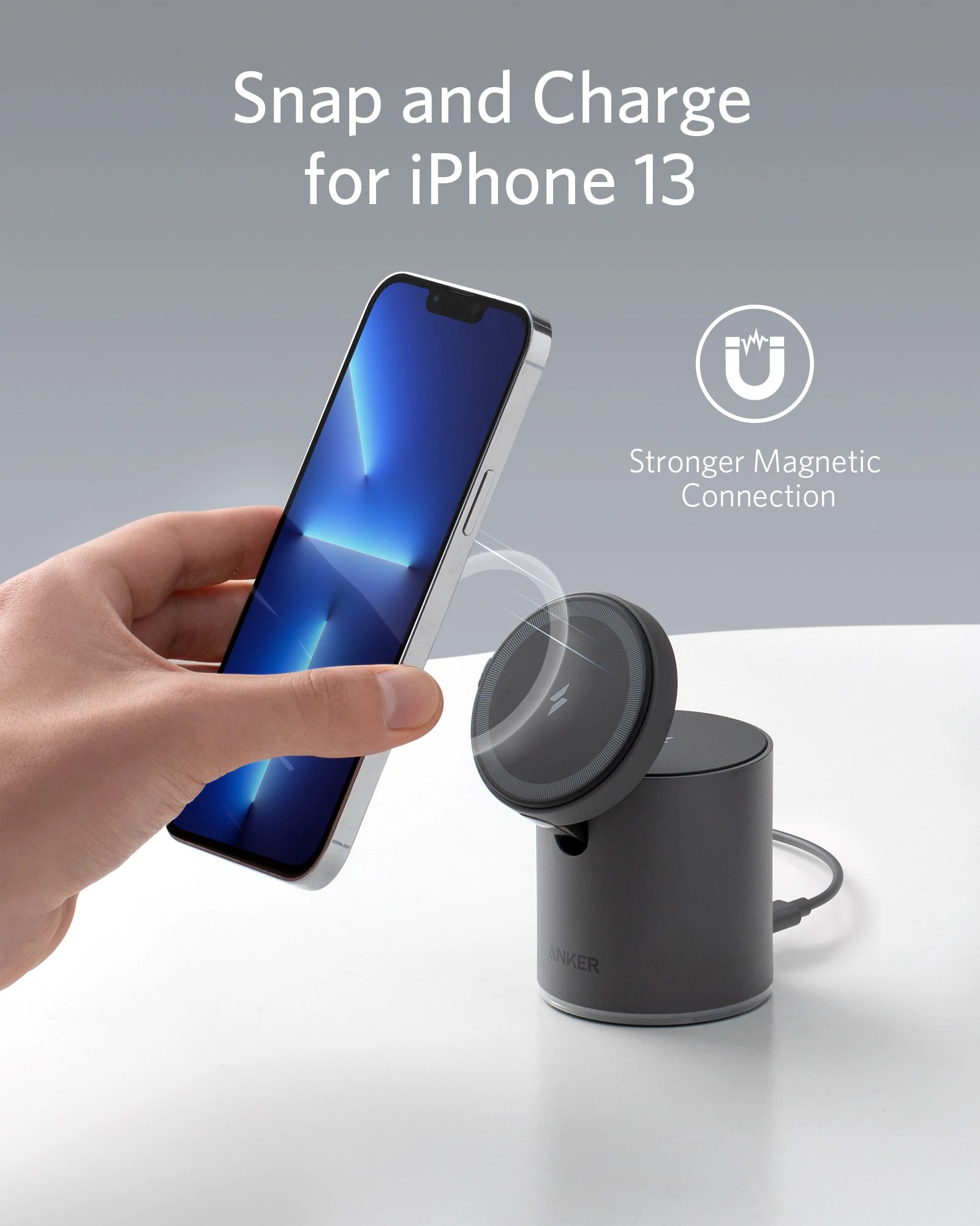 Anker 623 Magnetic Wireless Charger (MagGo) -Black