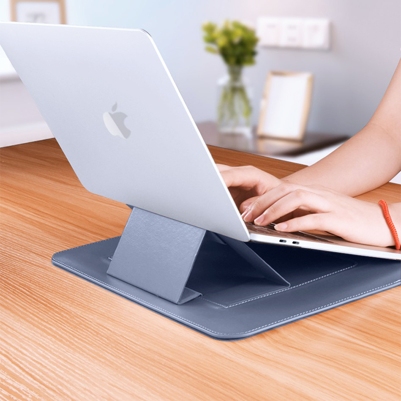 Wiwu Alita Skin Pro Portable Slim Stand Sleeve For MacBook Pro 16" - Navy Blue