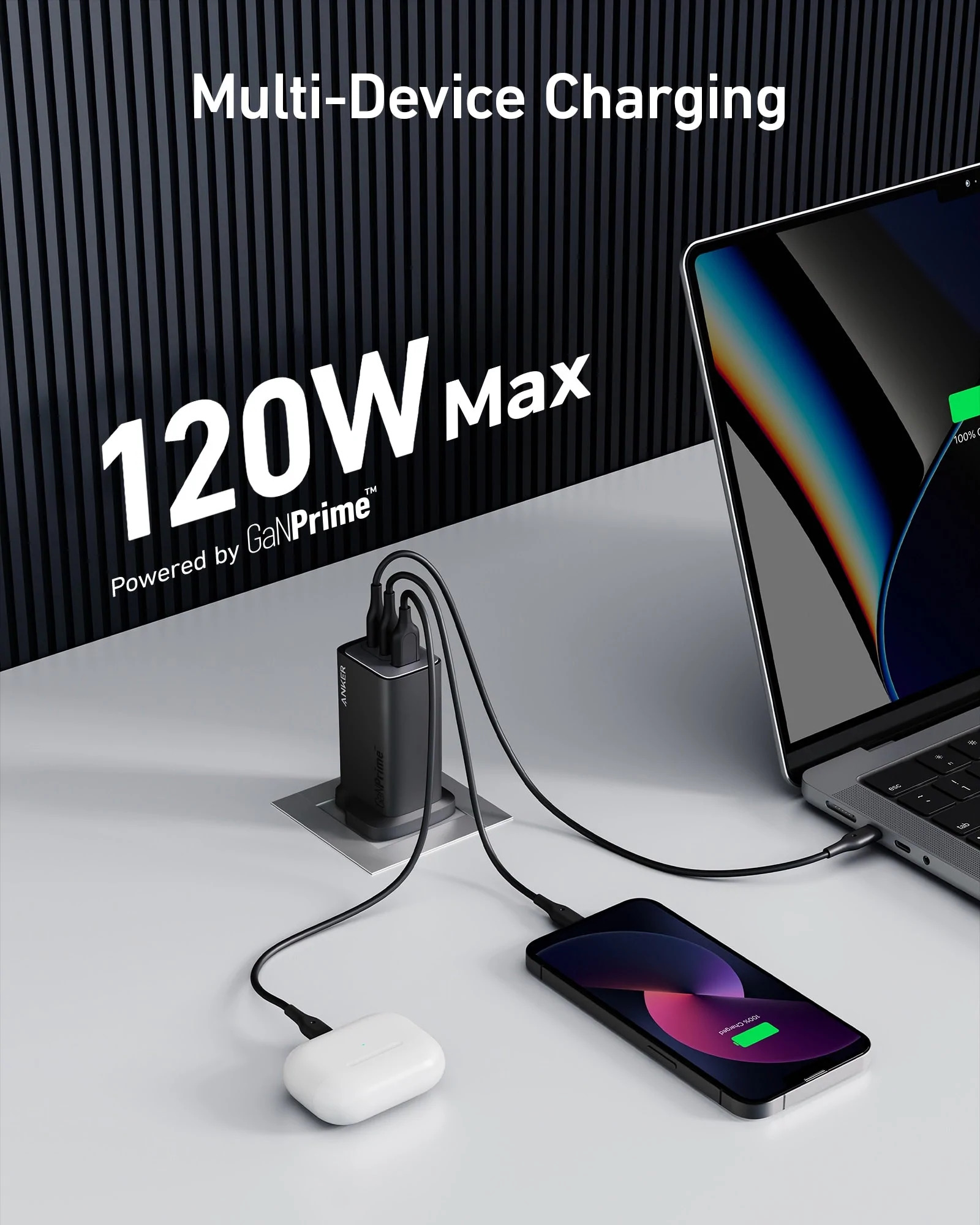Anker 737 Charger (GaNPrime 120W) - Black