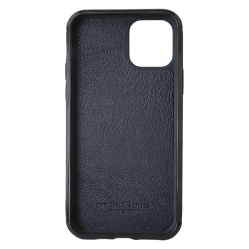 Michael Louis Pebbled Leather Case iPhone 14 Plus - Black