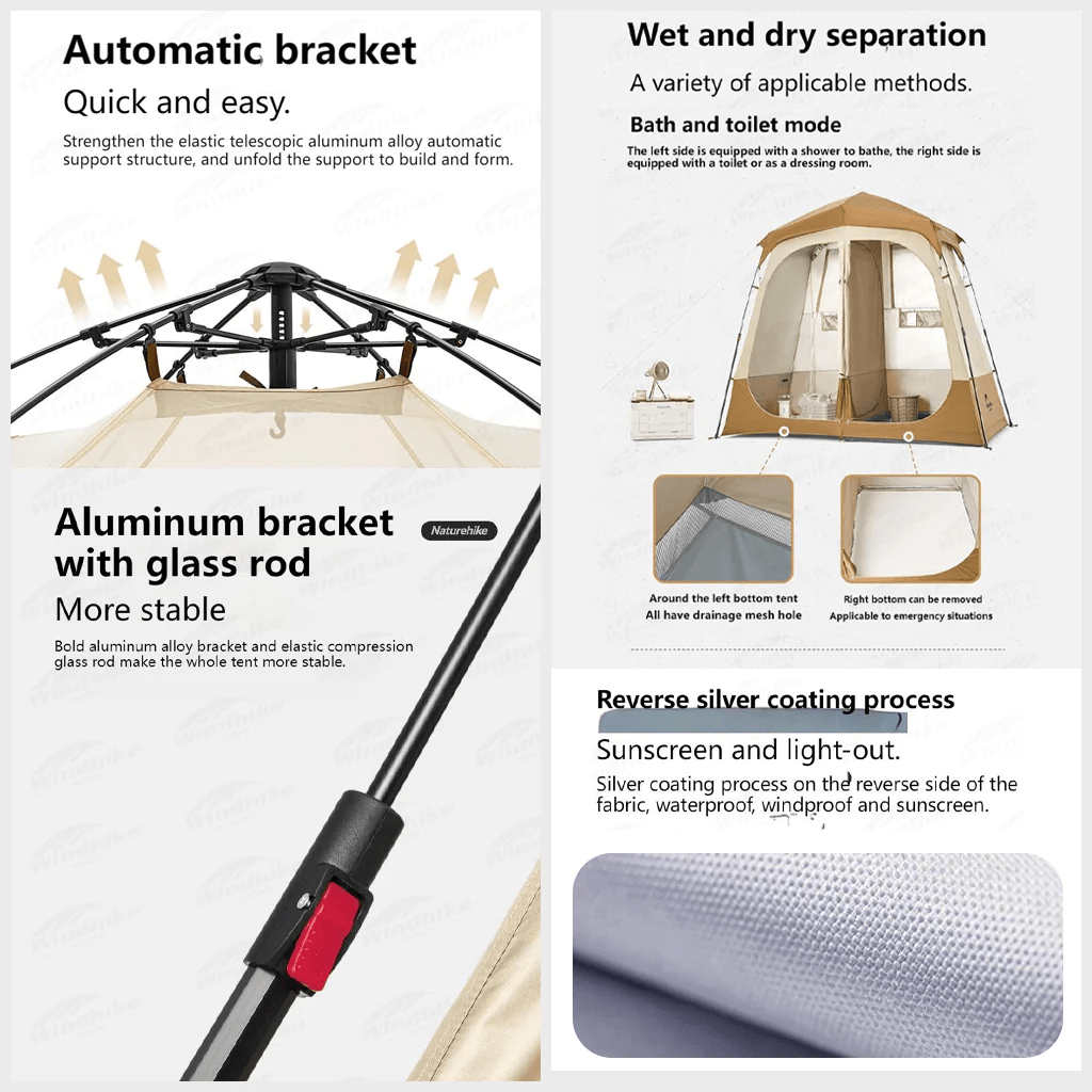 Naturehike Wet & Dry Separation Shower Tent