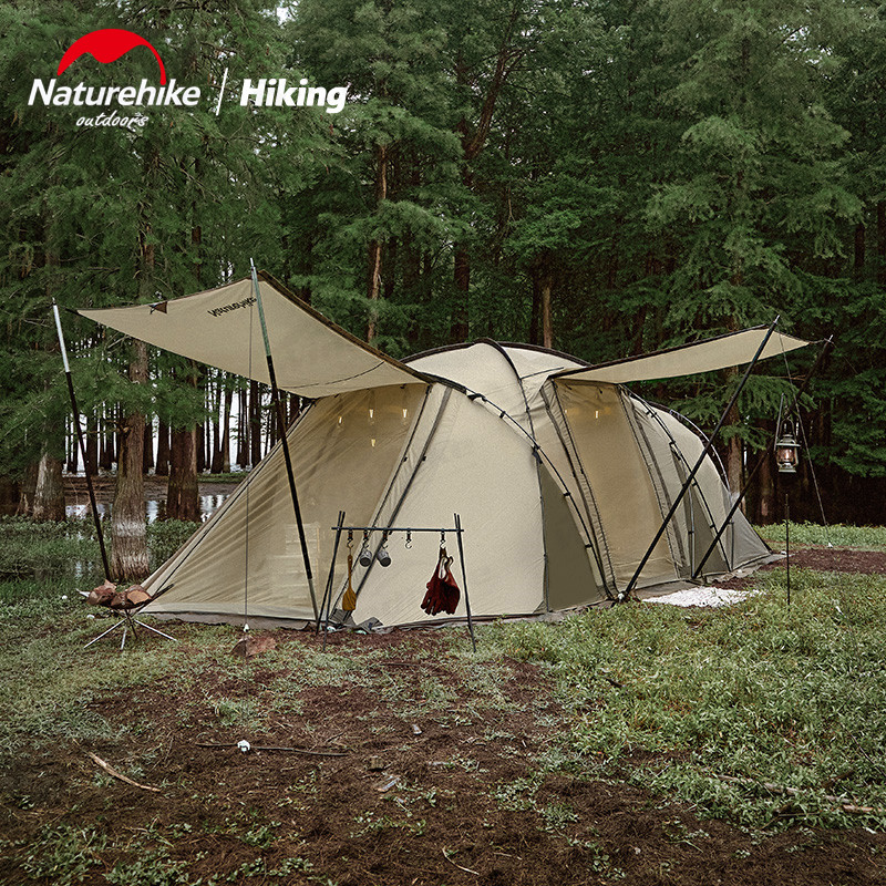 Naturehike UPF50+ Aries B tunnel tent for 4-6 man(without tarp pole) - Khaki