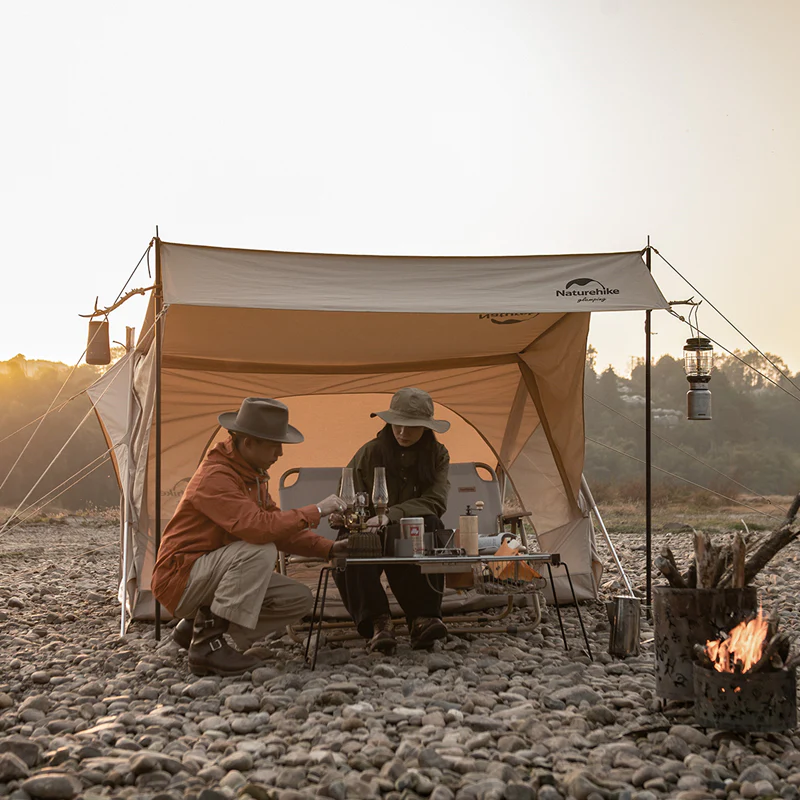 Naturehike Extend 4.8 Cotton Eaves Tower Tent - Quicksand Gold