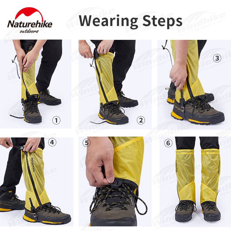 Naturehike Ultralight Nylon Gaiters  Grey M(41-43)