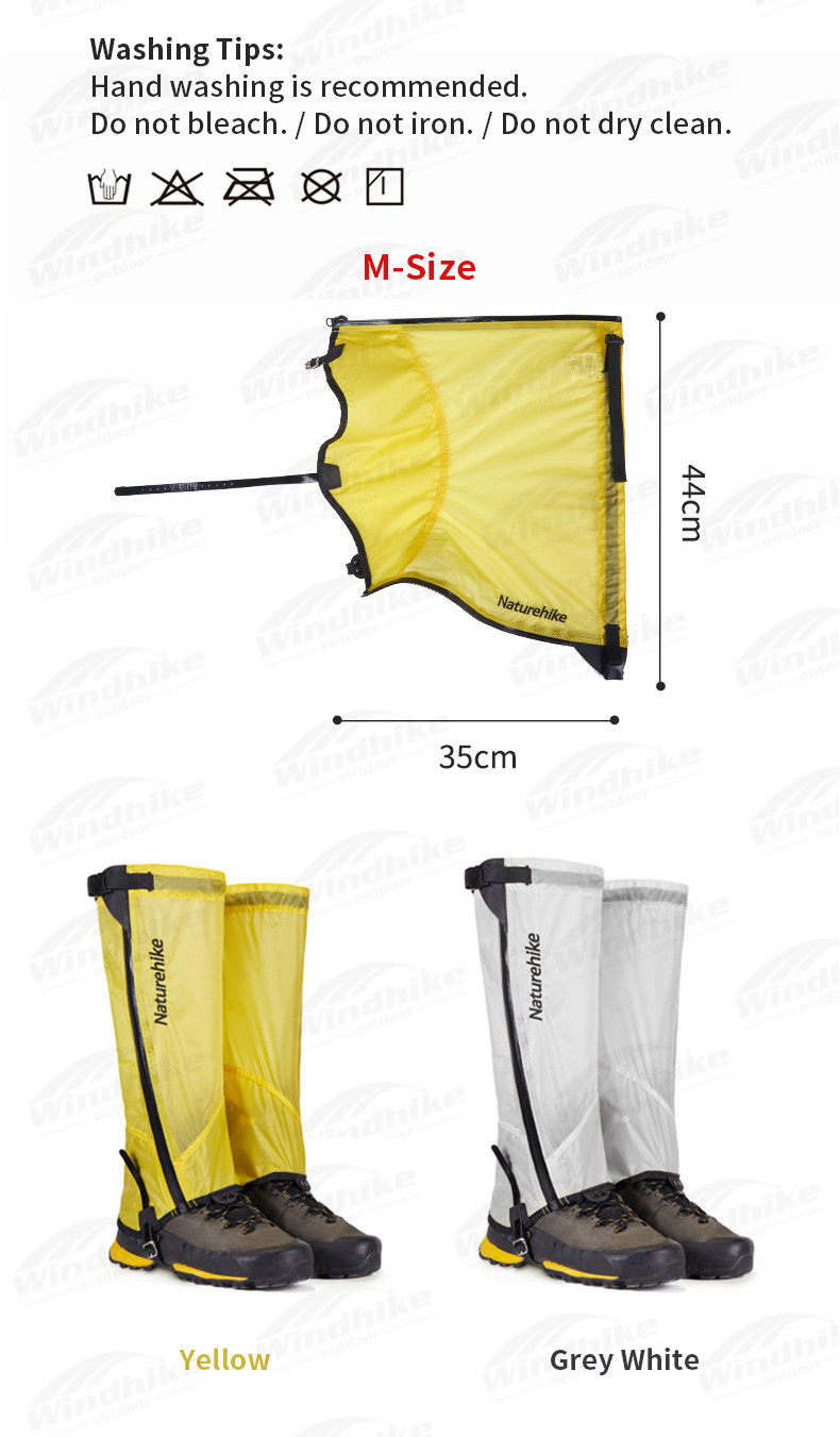 Naturehike Ultralight Nylon Gaiters  Grey Xs(35-37)