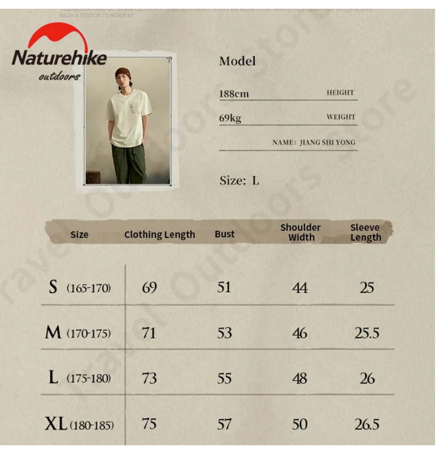 Naturehike Short Sleeve T-shirt Green L