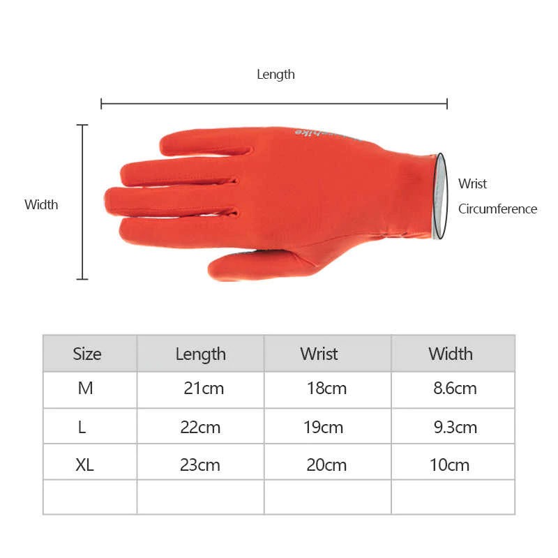 Naturehike GL09-T Lightweight Sunscreen Anti-skid Gloves Gray L