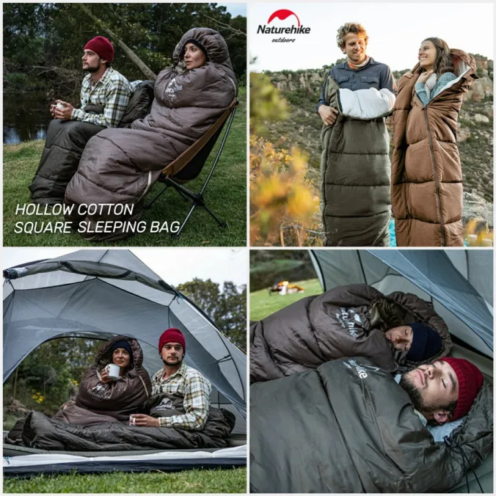Naturehike U Series Envelope Sleeping Bag With Hood Grey U350