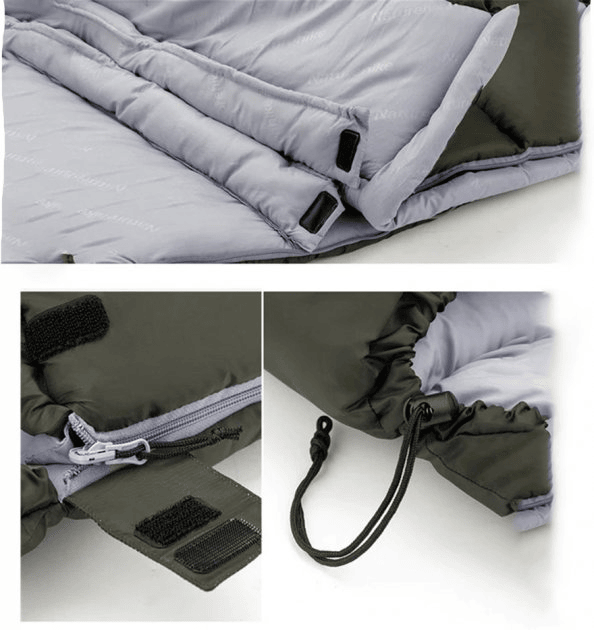 Naturehike U Series Envelope Sleeping Bag With Hood Grey U350s