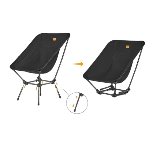 Naturehike YL15 Height Adjustable Moon Chair Black