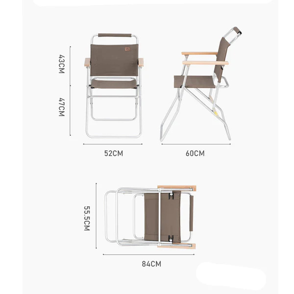 Naturehike Aluminum Alloy Louvre Chair High - Brown