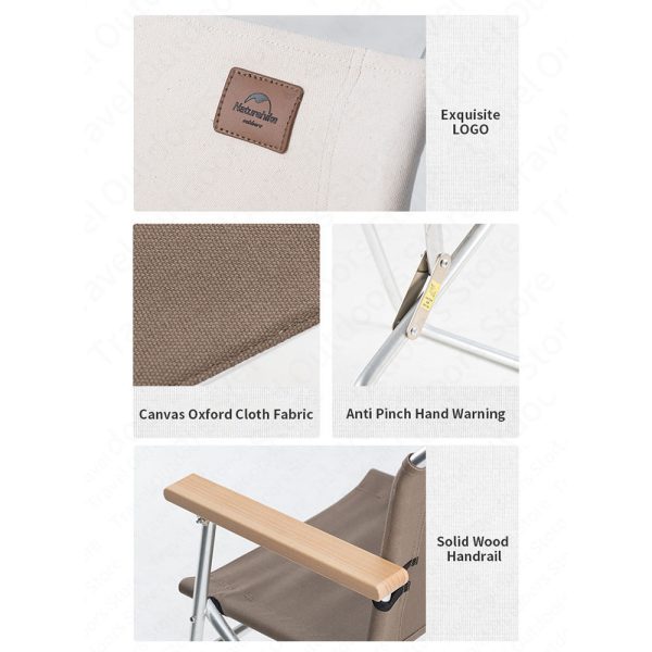 Naturehike Aluminum Alloy Louvre Chair Low - White