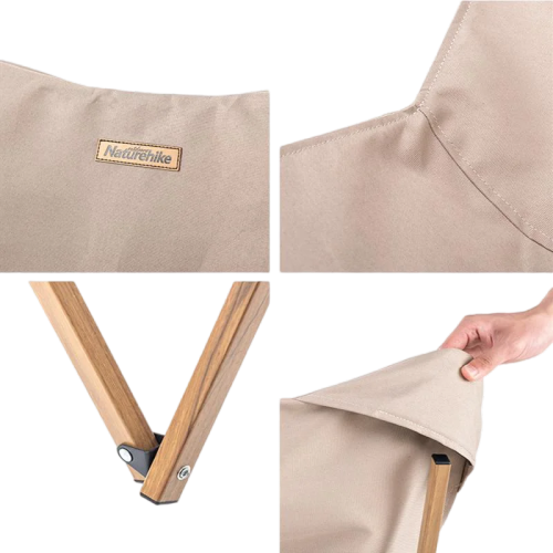 Naturehike Outdoor Wooden Folding Chair Q-9E Brown