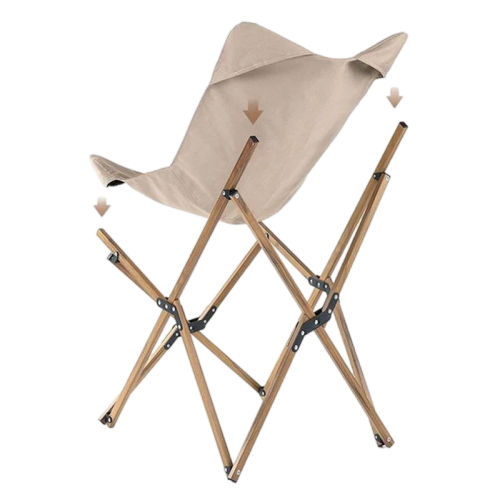 Naturehike Outdoor Wooden Folding Chair Q-9E Large Burlywood