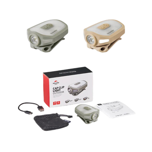 Naturehike Outdoor Clip Hat Lamp Khaki
