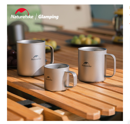 Naturehike Titanium Double Layer Mug Titanium 300ml