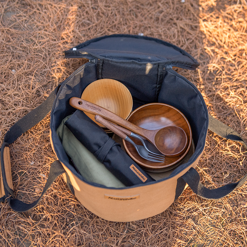Naturehike Round Camping Storage Box 13.7L Khaki-M
