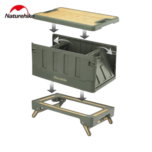 Naturehike PP Folding Storage Box Grey 30L