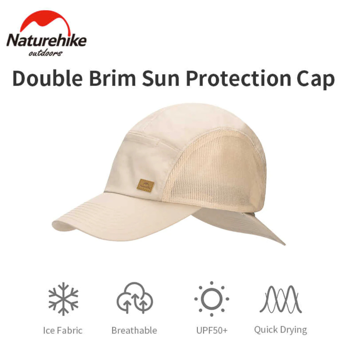 Naturehike Double Brim UV Protection Peaked Cap Grey