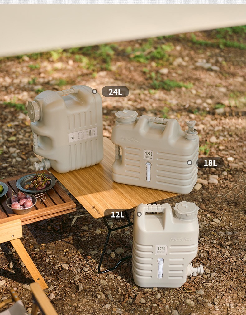 Naturehike New Style Square Water Container Beige Grey 24L