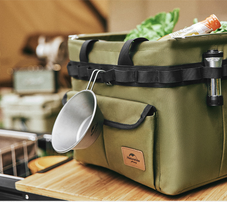 Naturehike Oxford Cloth Folding Storage Basket Khaki 20L