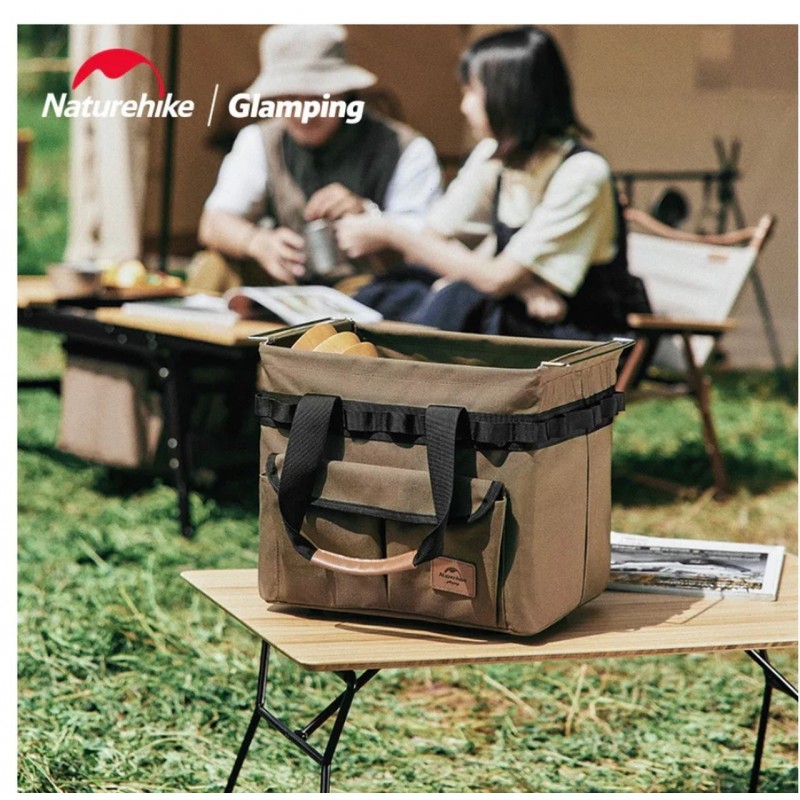Naturehike Oxford Cloth Folding Storage Basket Khaki 20L