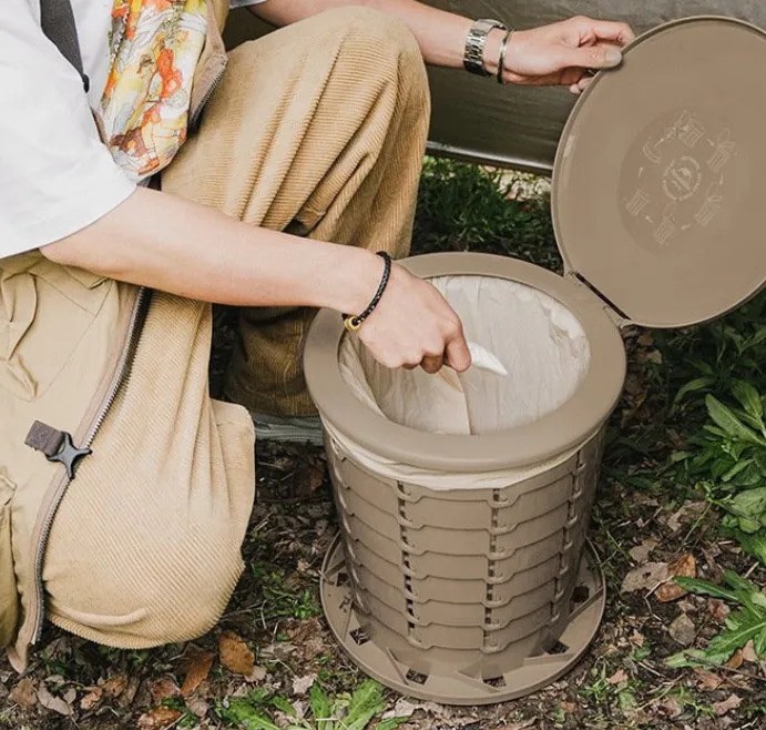 Naturehike Outdoor Folding Portable Toilet Khaki