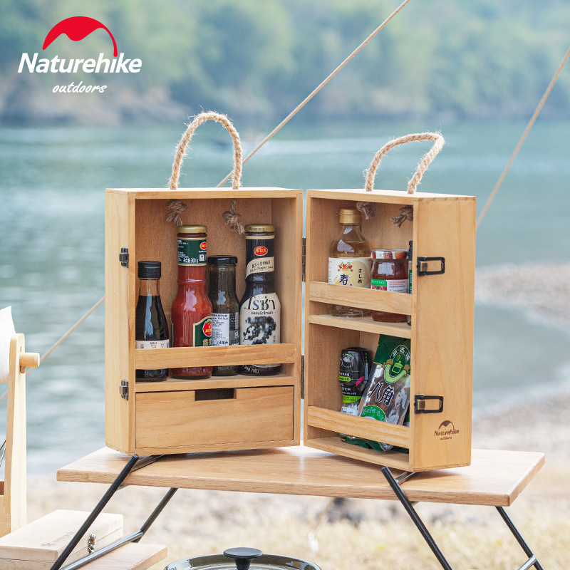 Naturehike Outdoor Multi-layer Seasoning Cabinet Wood