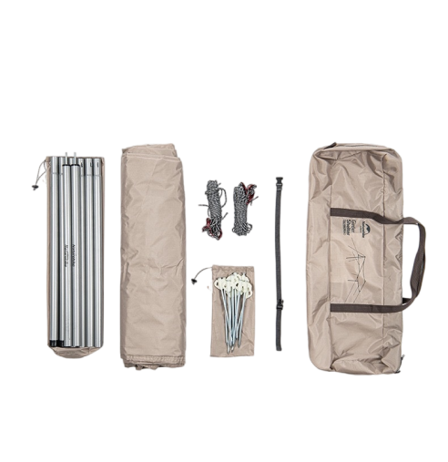Naturehike Girder shelter tarp with 2 poles silver coated（large square3*5m）