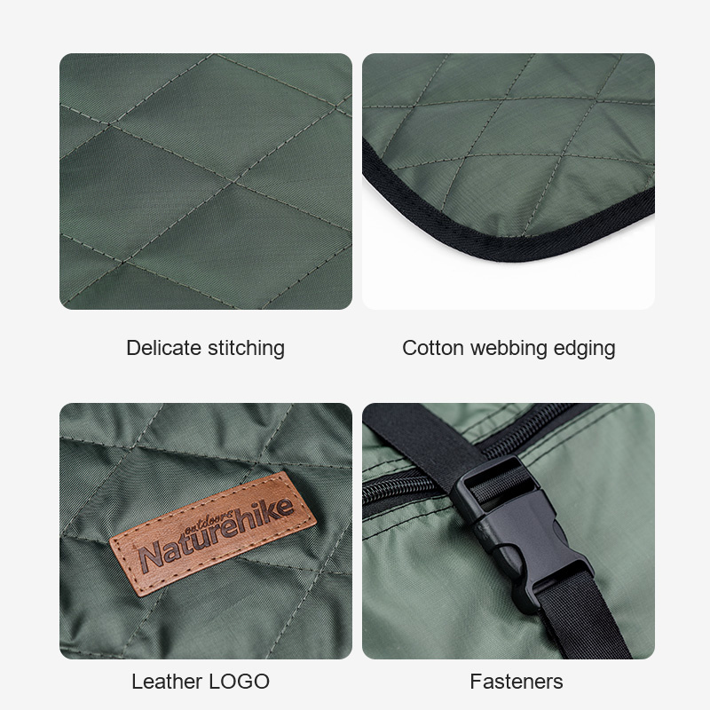Naturehike Cotton Warm Moisture-proof Pad Square-Small/Gark Green