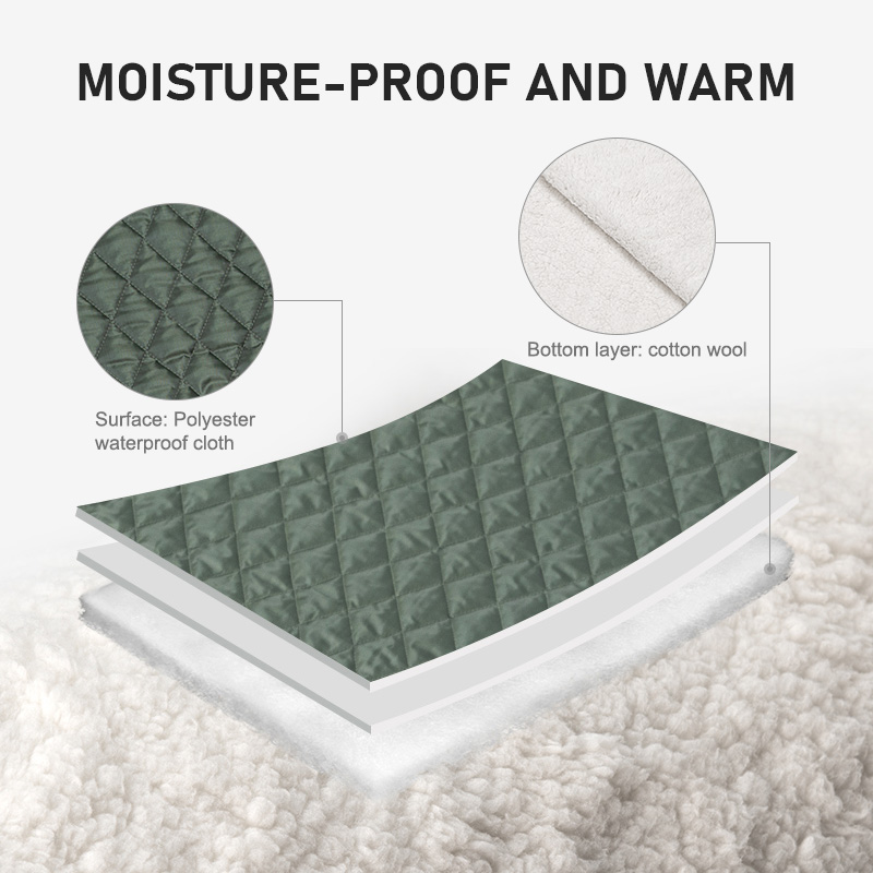 Naturehike Cotton Warm Moisture-proof Pad Square-Small/Gark Green