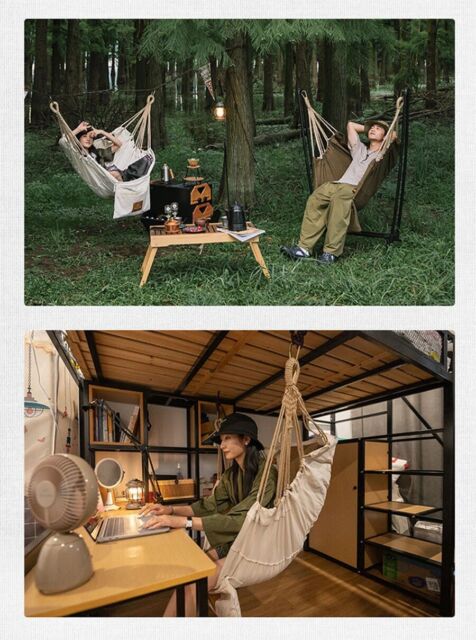 Naturehike DC-G04 Plain Camping Canvas Swing Chair Beige
