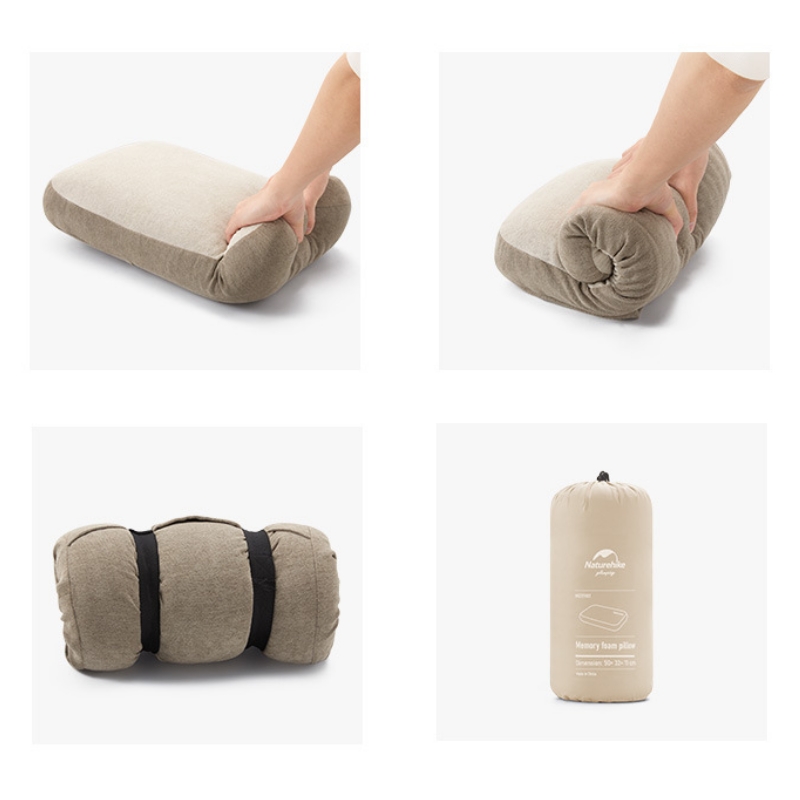 Naturehike Memory Foam Comfort Square Pillow Grey