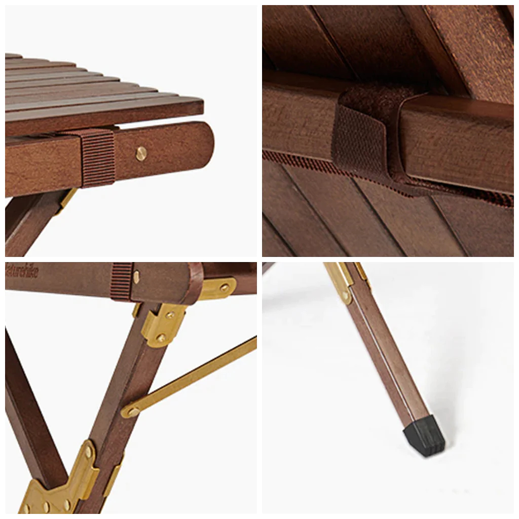 Naturehike Outdoor Folding Egg Roll Table Wood(Small)