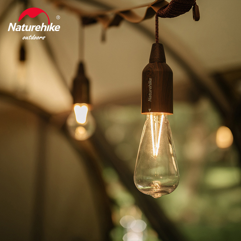 Naturehike LED Outdoor Lightwood Grain Bubble Lamp Dry Battery Type