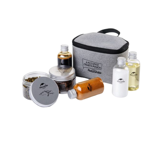 Naturehike Convenient Seasoning Bottle Set Grey (6 In 1)