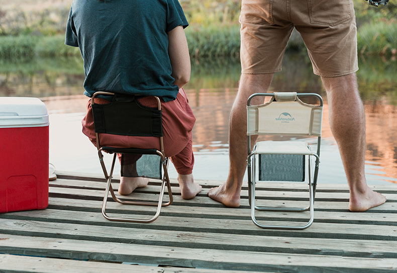 Naturehike MZ01 Foldable Stools With Back Khaki