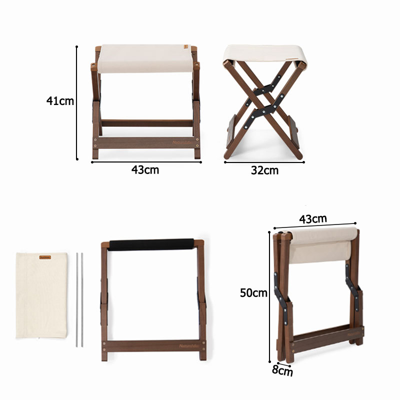 Naturehike Outdoor Folding Stool Wood