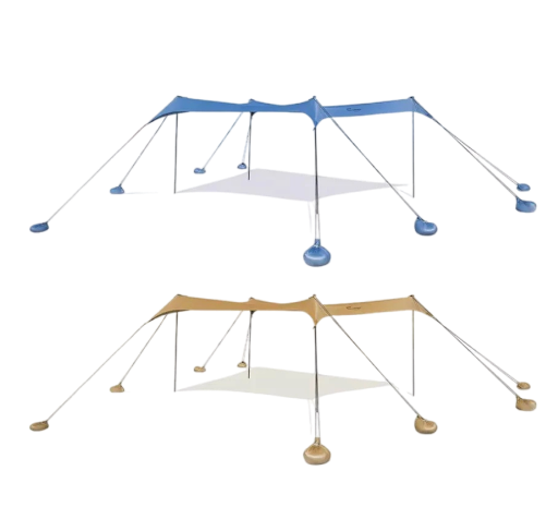 Naturehike UPF 50+ Beach Tarp With 4 Poles Blue