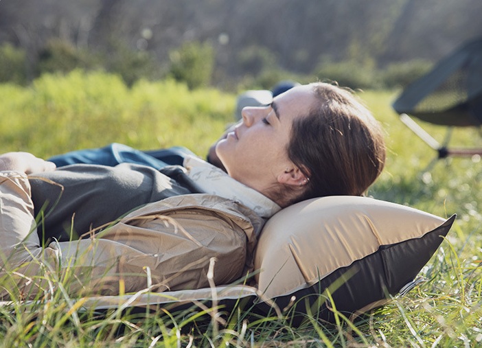 Naturehike Couple  Inflatable Mat With Pillow-updated Natural Yellow