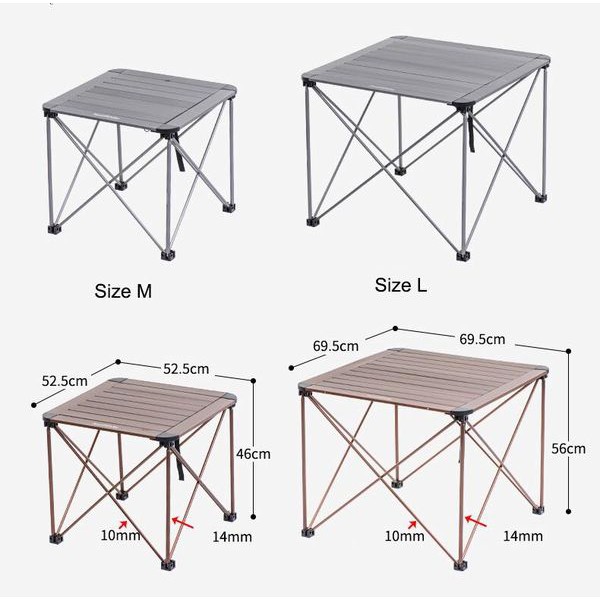 Naturehike Outdoor Aluminum Folding Table Medium Champagne Color