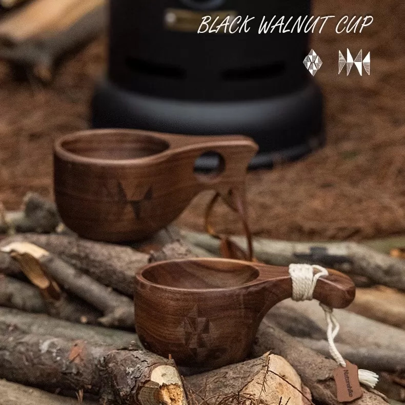 Naturehike Black Walnut Wood Cup Straight Handle 220ml