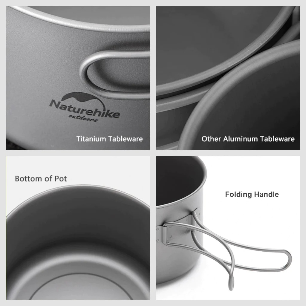 Naturehike TJP02 Outdoor Titanium Frying pan-9H (150MM）