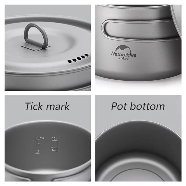 Naturehike TDG02 Titanium Pot 1300ML