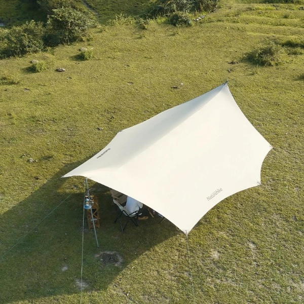 Naturehike Cloud Moraine Awning Canopy Q-9b With 2 Poles - Khaki