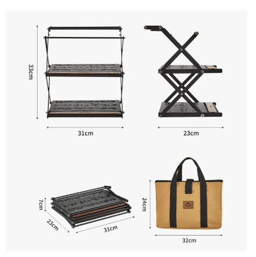 Naturehike Tabletop Folding Shelf Stainless Steel