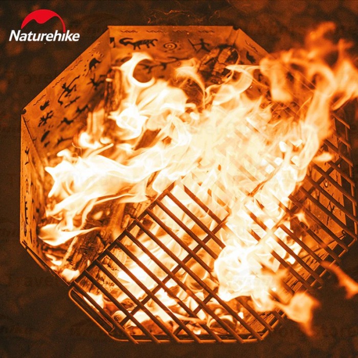 Naturehike Folding Fire Pit Black