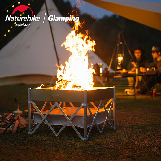 Naturehike 24 Inch Folding Fire Rack Silver