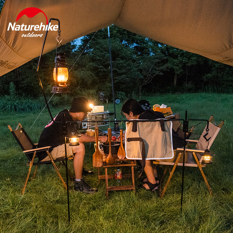 Naturehike Camping Iron Hanging Lamp Stand Black